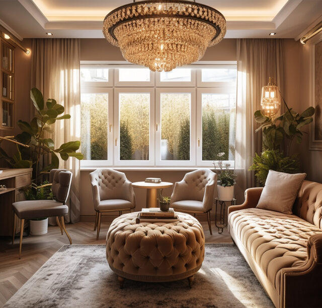 living-room-with-chandelier-couch-with-number-pillows-large-chandelier