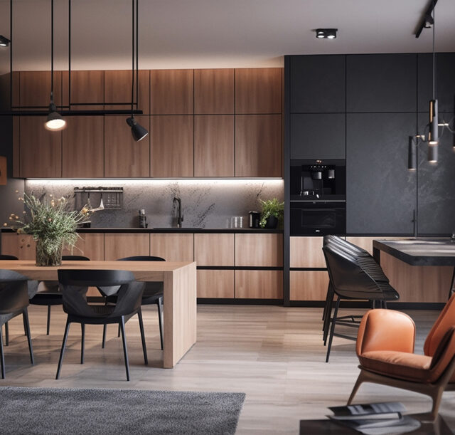 luxury-domestic-kitchen-with-elegant-wooden-design-generated-by-ai